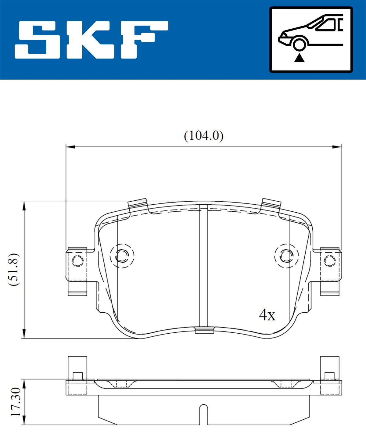 Brake Pad Set, disc brake VKBP 80324