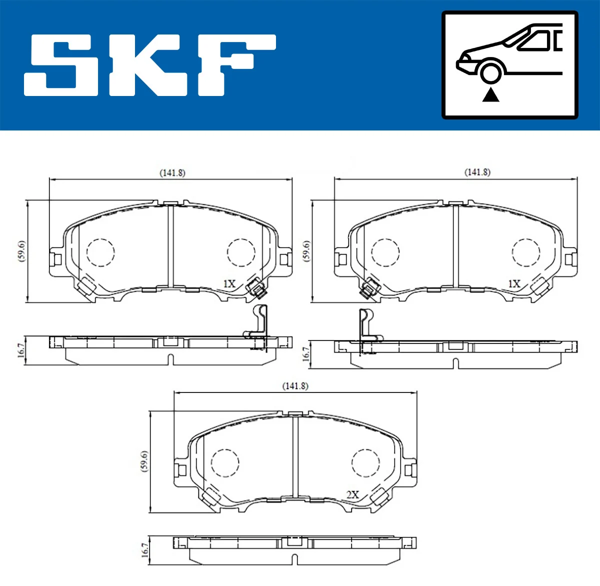 Brake Pad Set, disc brake VKBP 80557 A