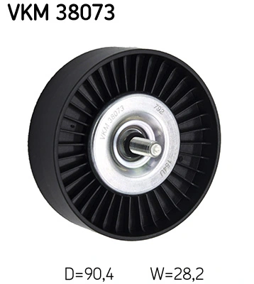 Deflection/Guide Pulley, V-ribbed belt VKM 38073