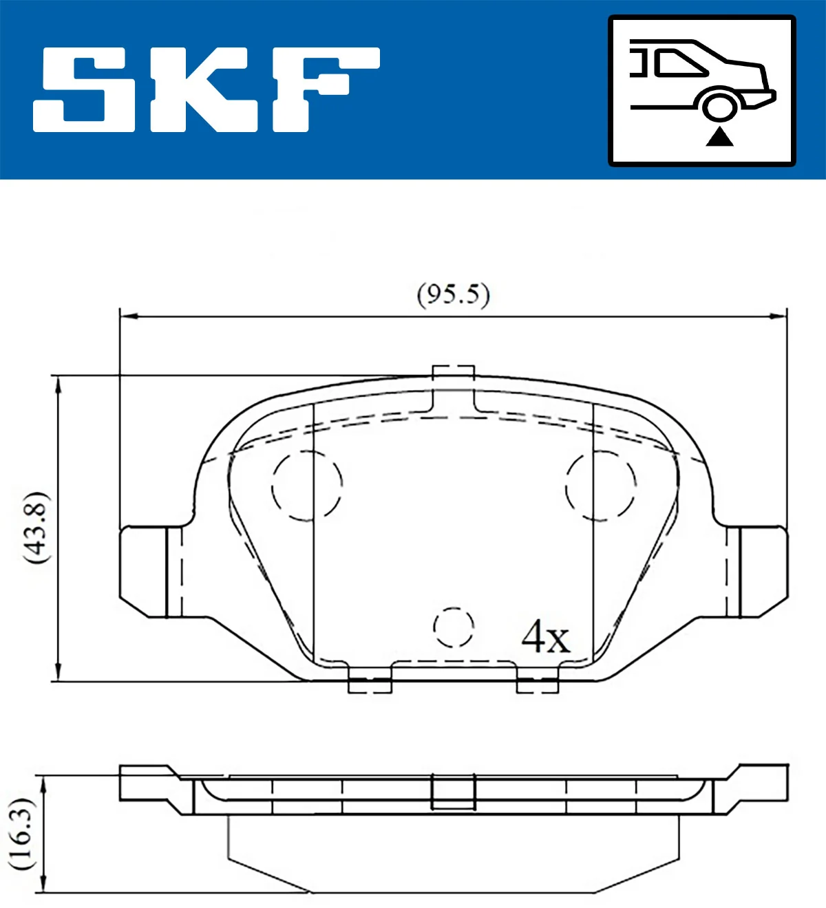Brake Pad Set, disc brake VKBP 90472