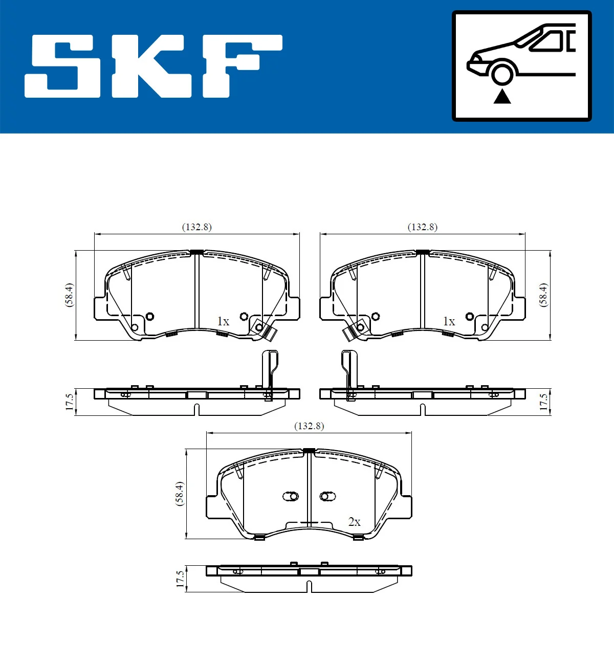 Brake Pad Set, disc brake VKBP 80304 A
