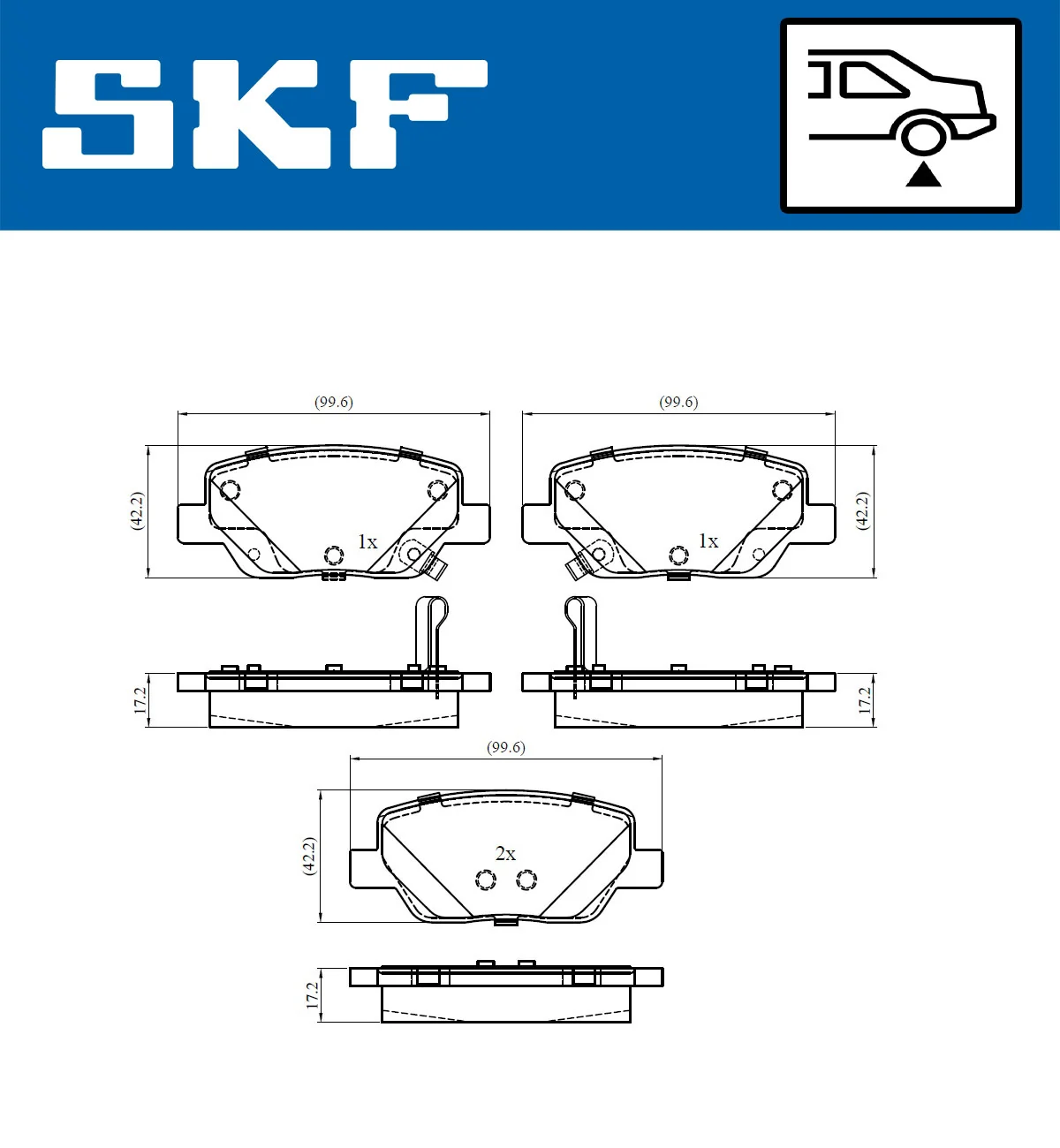 Brake Pad Set, disc brake VKBP 90303 A