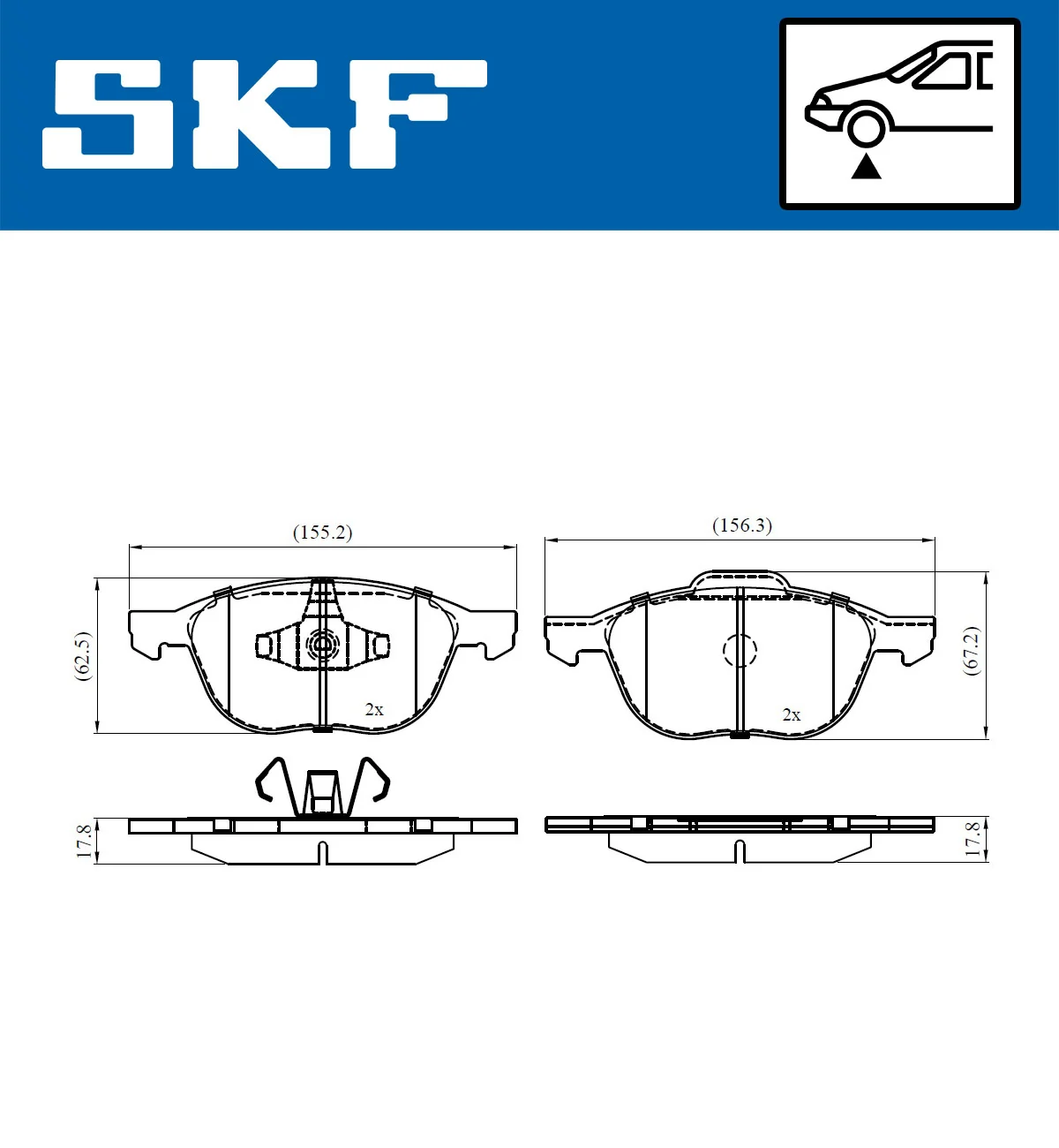 Brake Pad Set, disc brake VKBP 80329