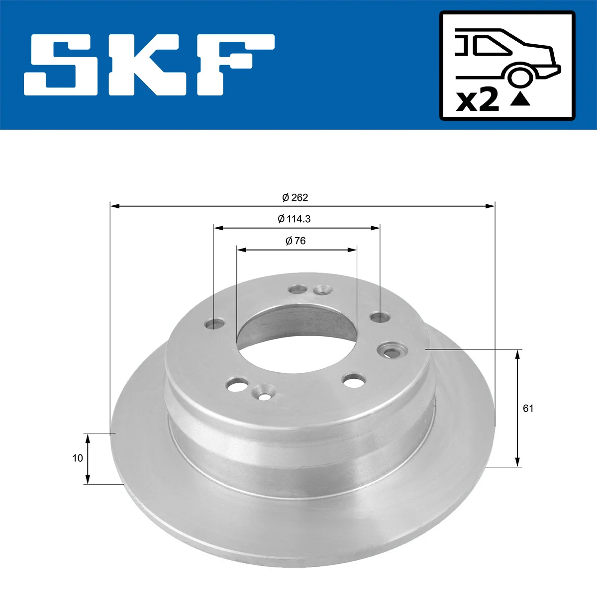 Brake Disc VKBD 90186 S2