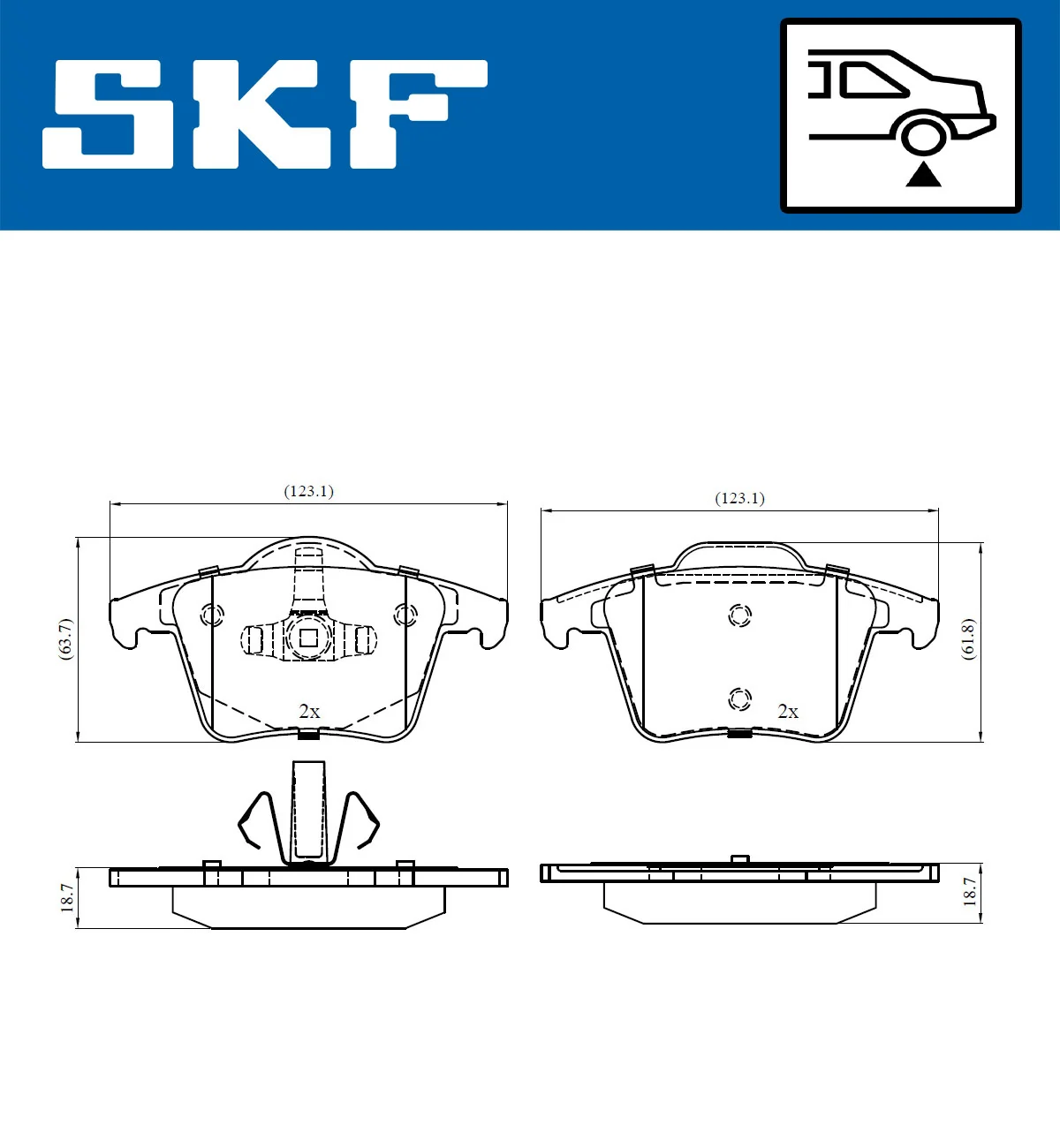 Brake Pad Set, disc brake VKBP 90392
