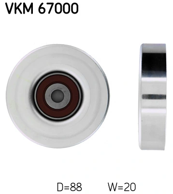 Deflection/Guide Pulley, V-ribbed belt VKM 67000