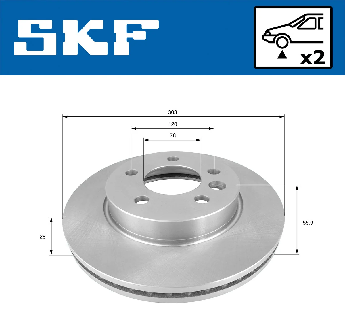Brake Disc VKBD 80253 V2