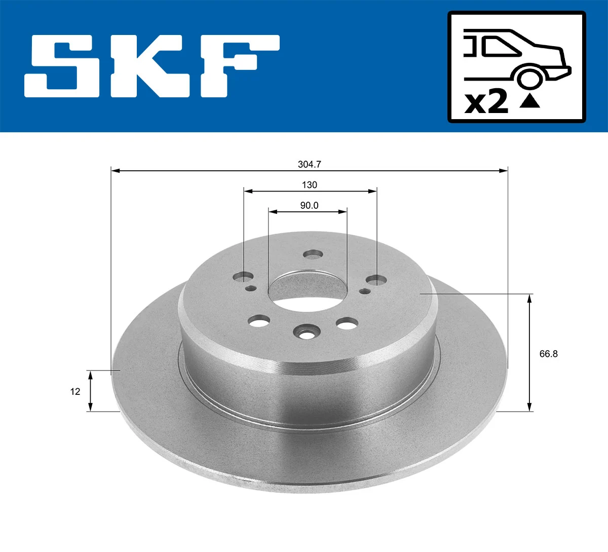 Brake Disc VKBD 90069 S2