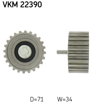 Deflection Pulley/Guide Pulley, timing belt VKM 22390