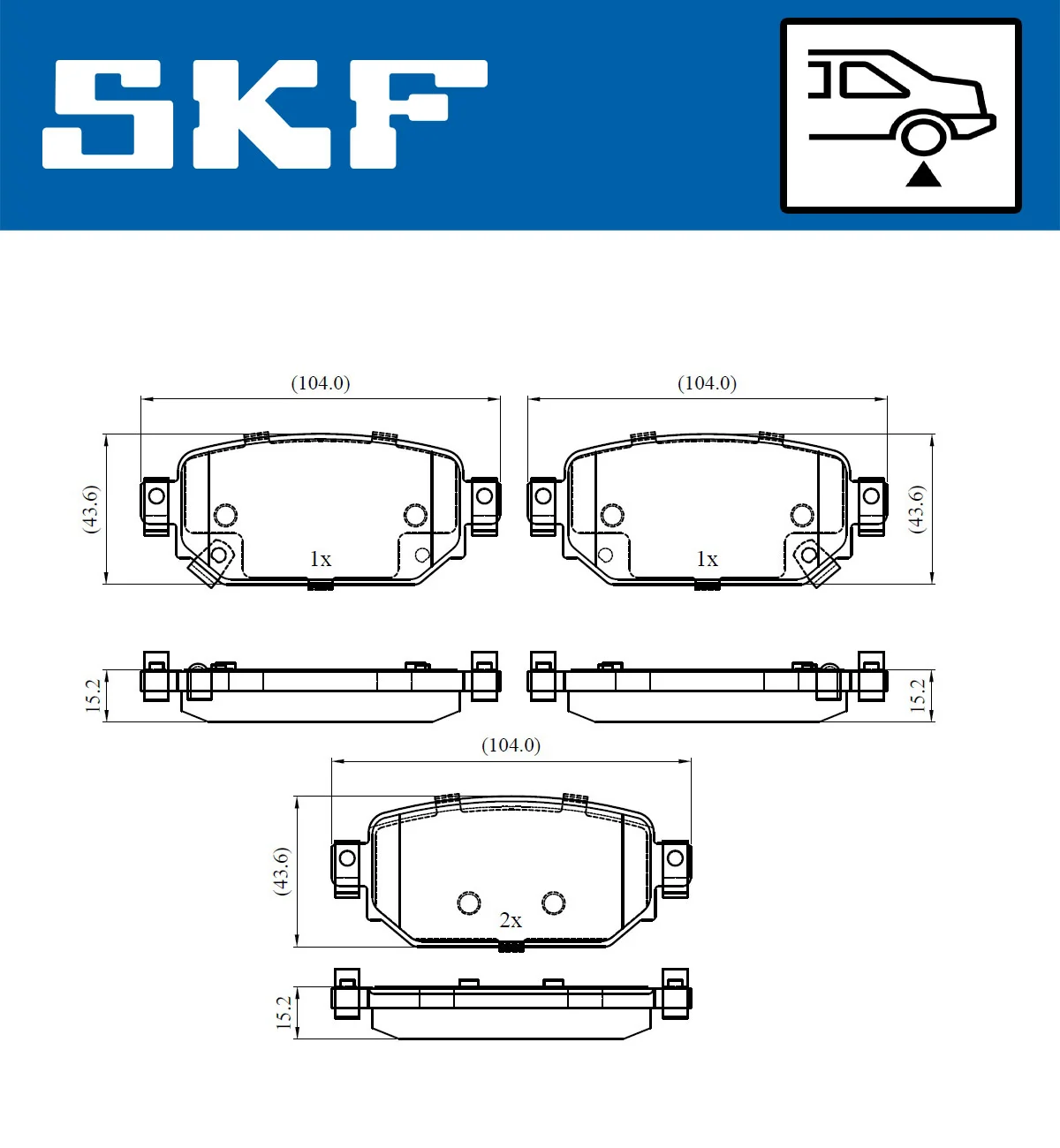 Brake Pad Set, disc brake VKBP 90499 A