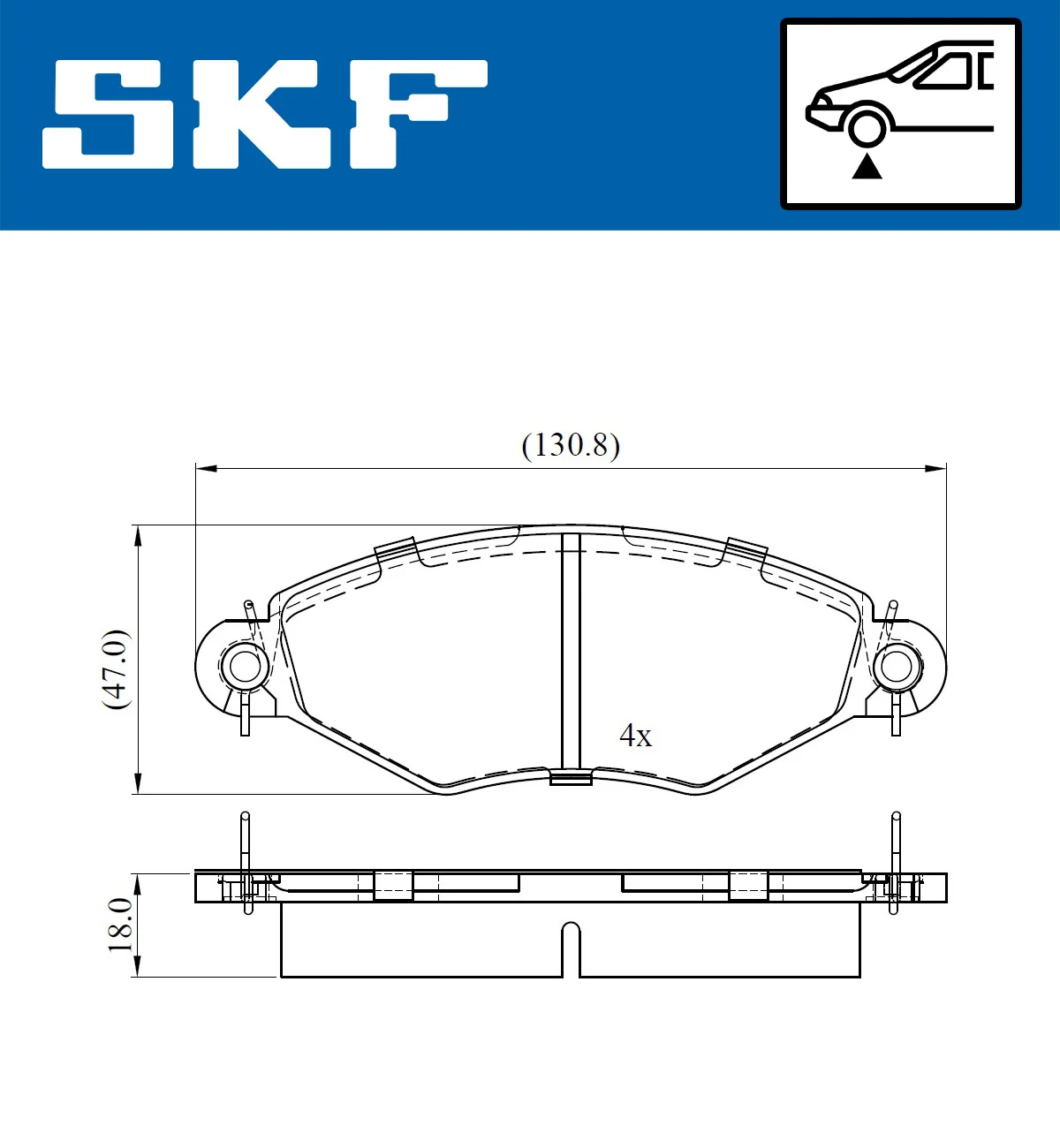 Brake Pad Set, disc brake VKBP 80470