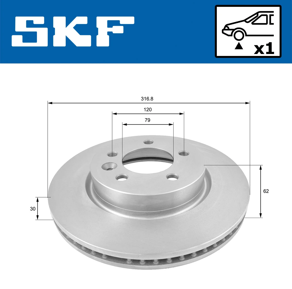 Brake Disc VKBD 80227 V1