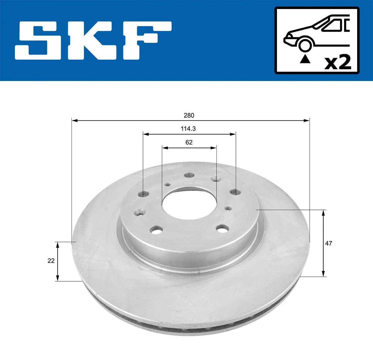 Brake Disc VKBD 80100 V2