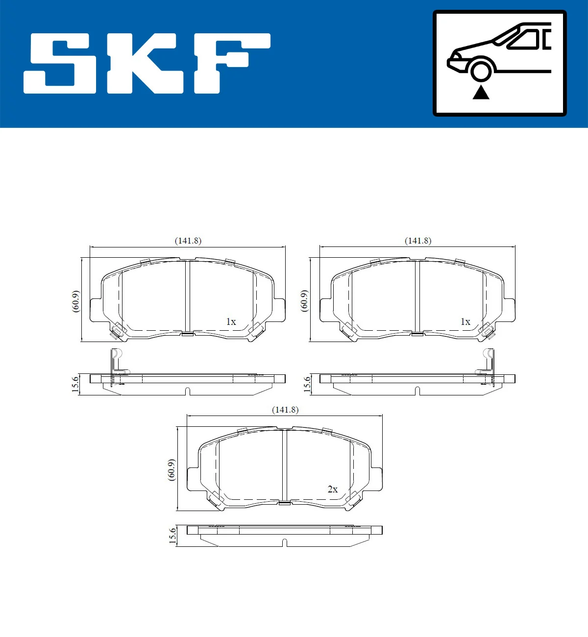 Brake Pad Set, disc brake VKBP 80406 A