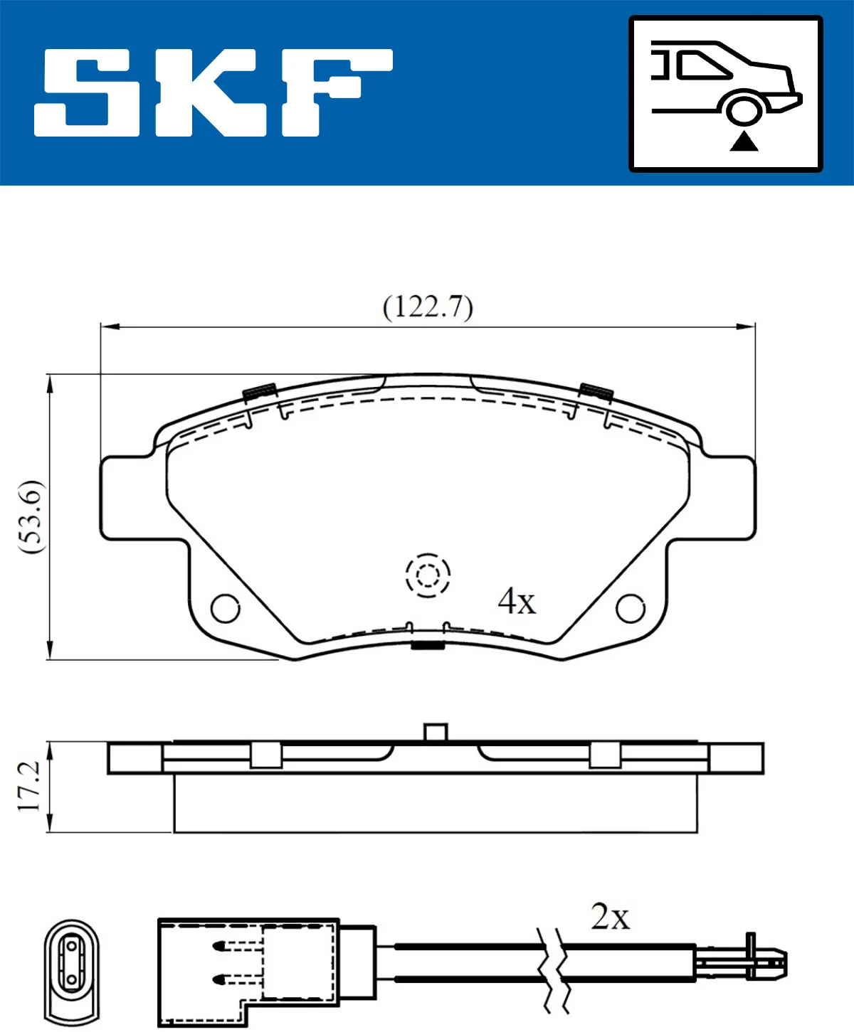 Brake Pad Set, disc brake VKBP 90077 E