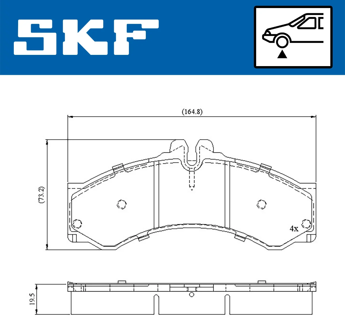 Brake Pad Set, disc brake VKBP 80251