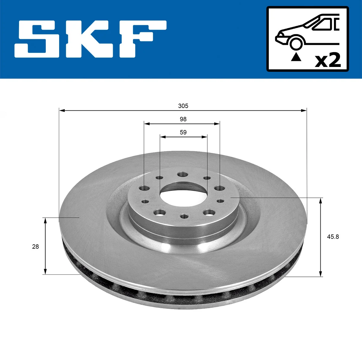 Brake Disc VKBD 80317 V2