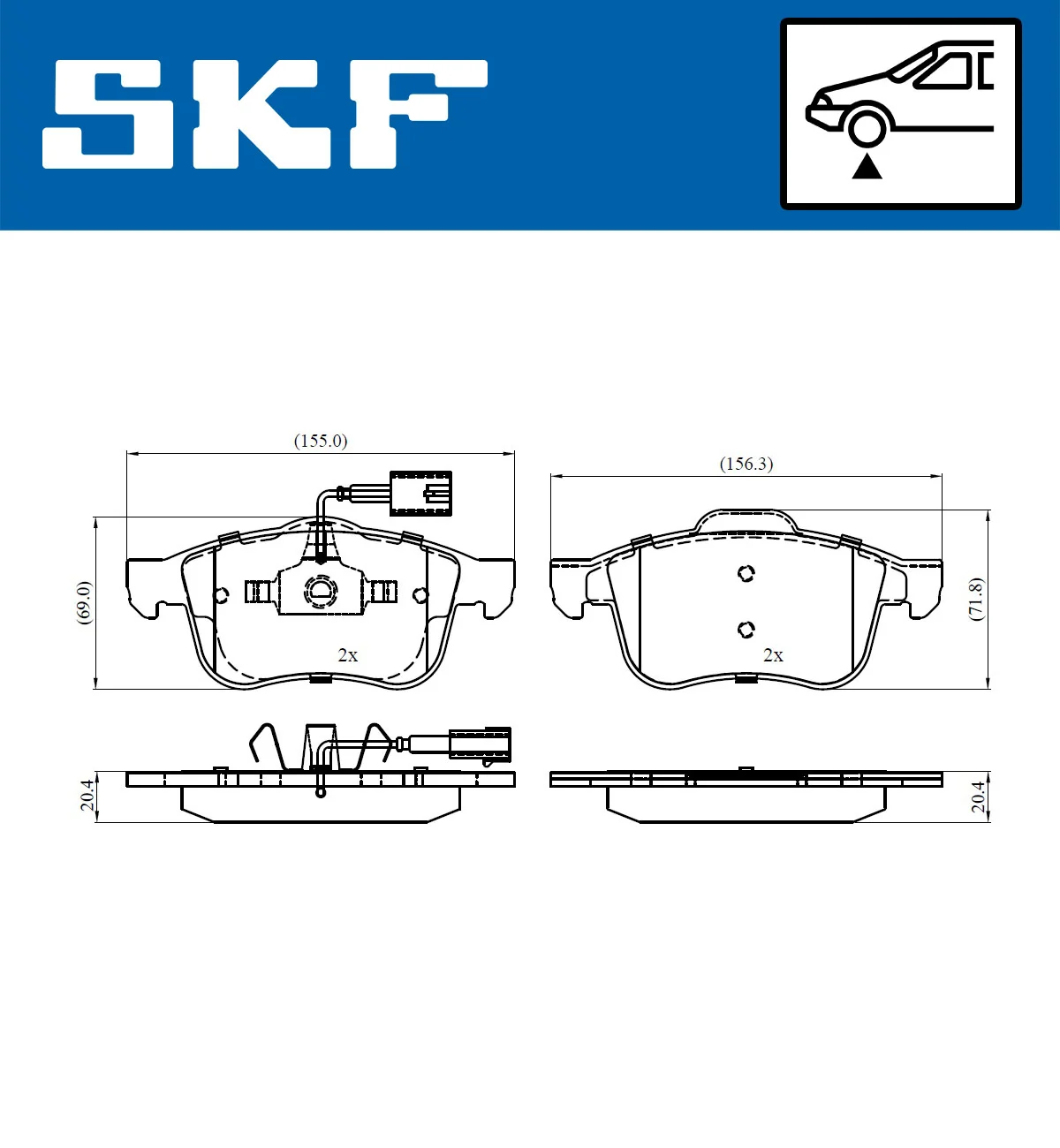 Brake Pad Set, disc brake VKBP 80487 E