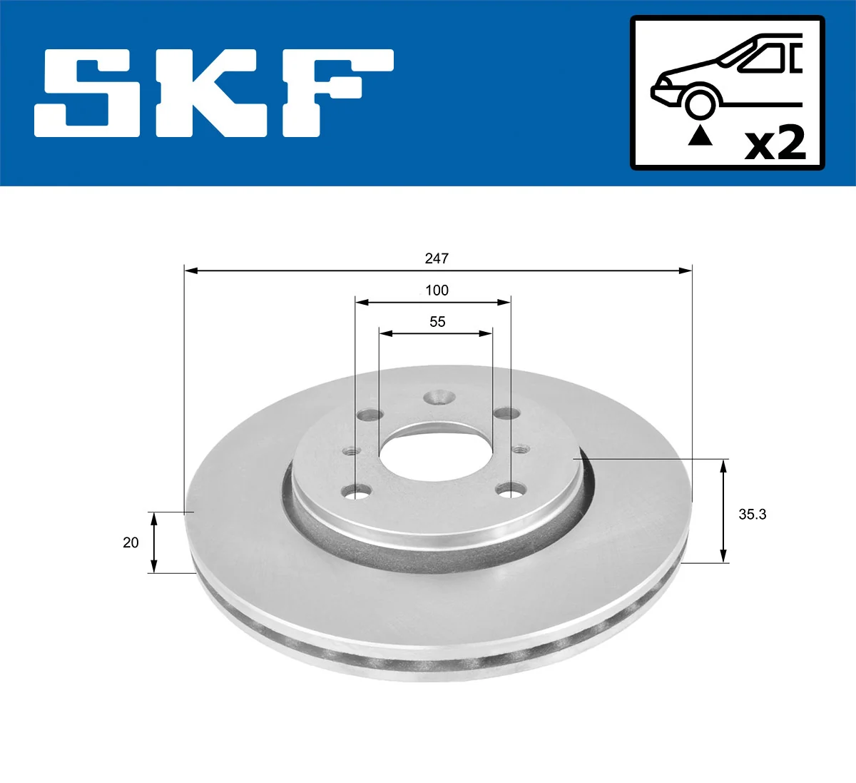 Brake Disc VKBD 80043 V2