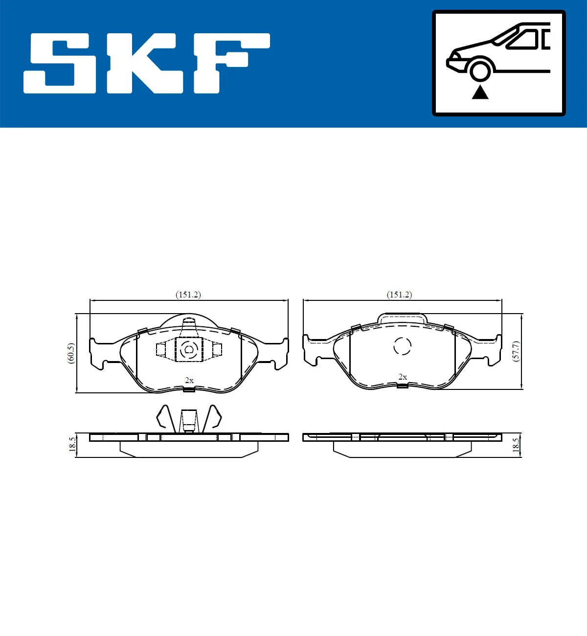 Brake Pad Set, disc brake VKBP 80125