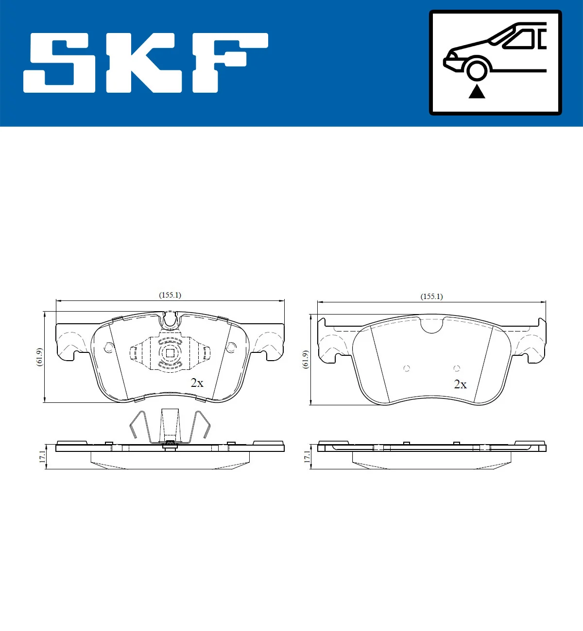 Brake Pad Set, disc brake VKBP 80086
