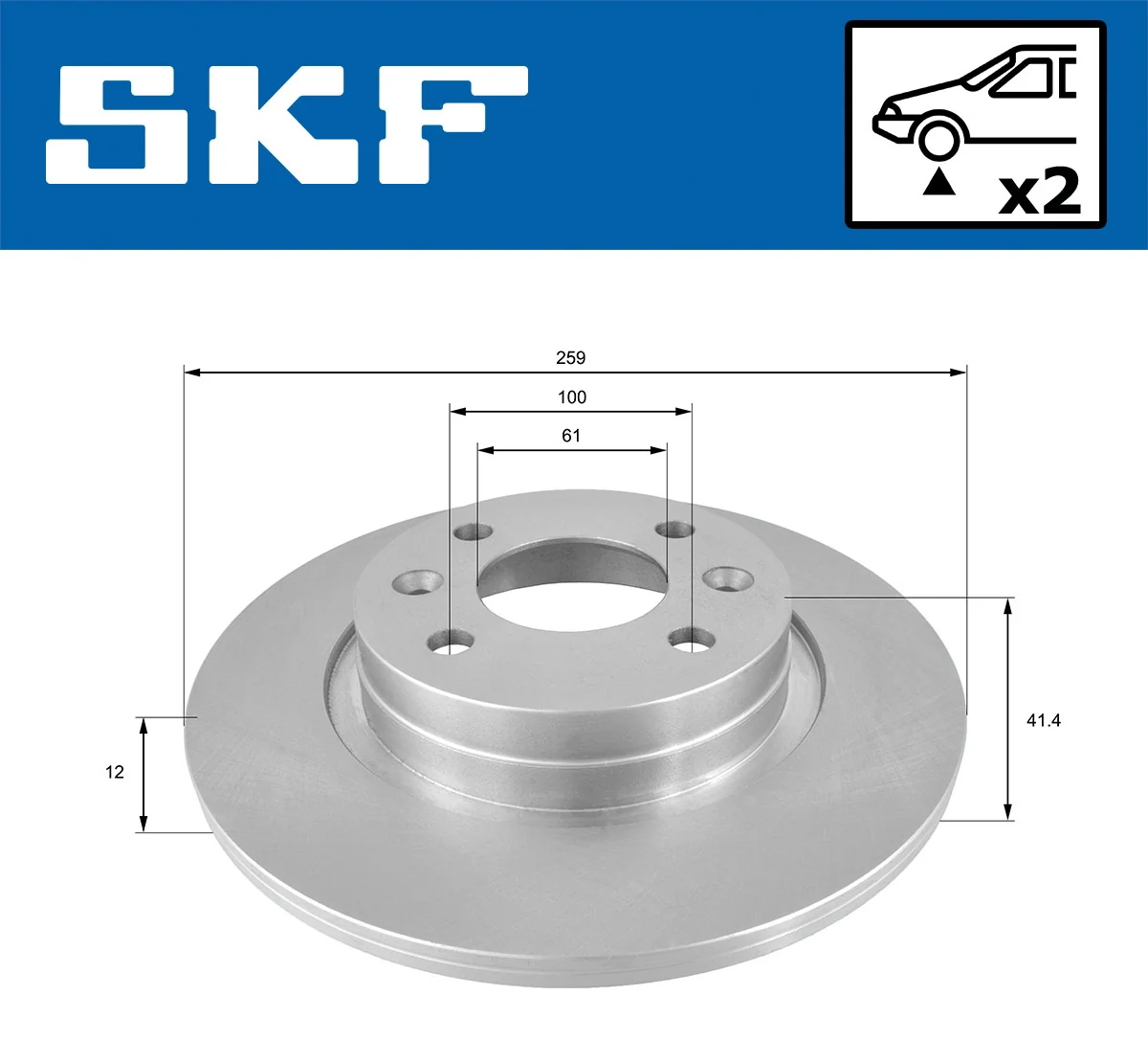 Brake Disc VKBD 80025 S2