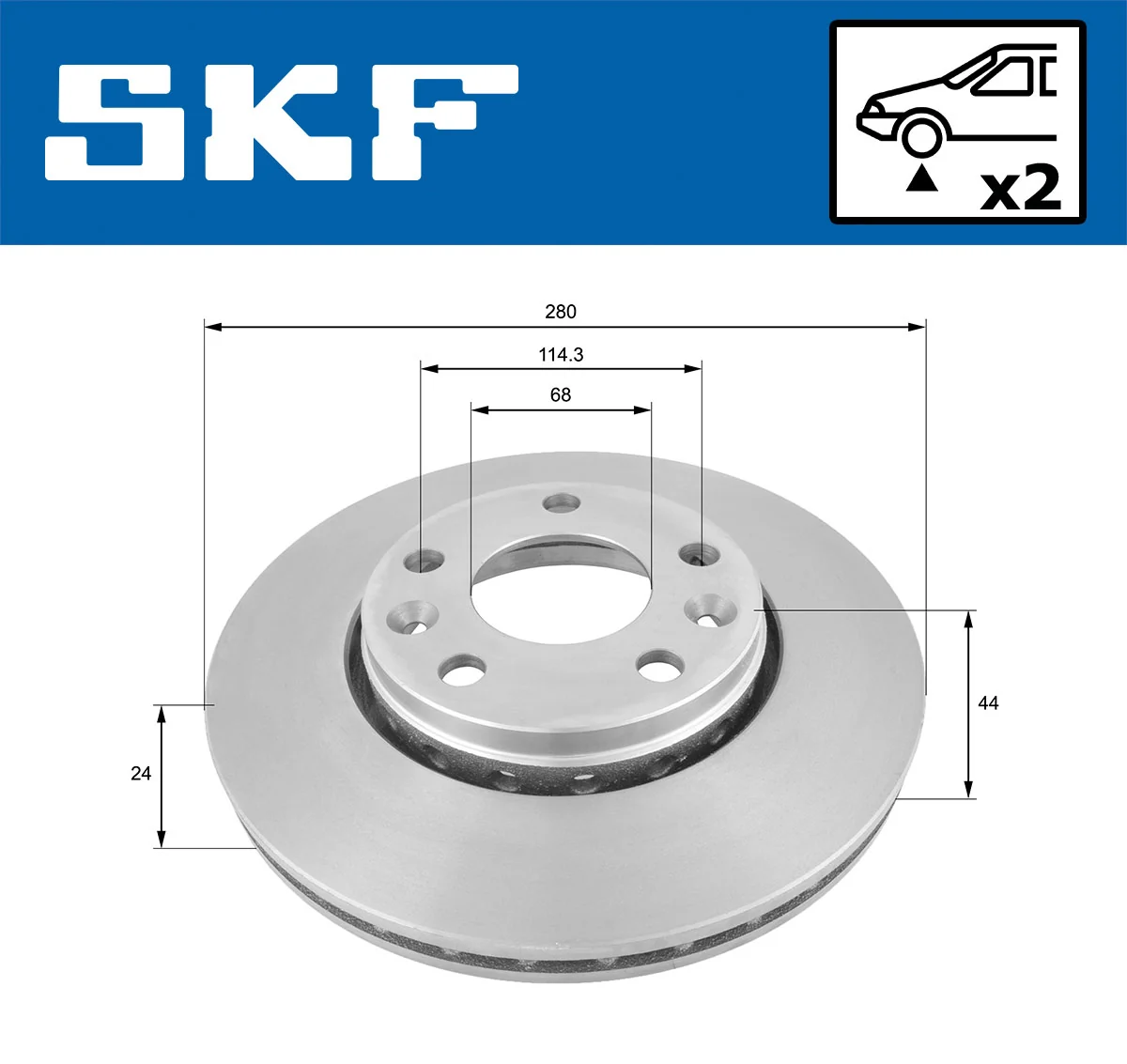 Brake Disc VKBD 80008 V2