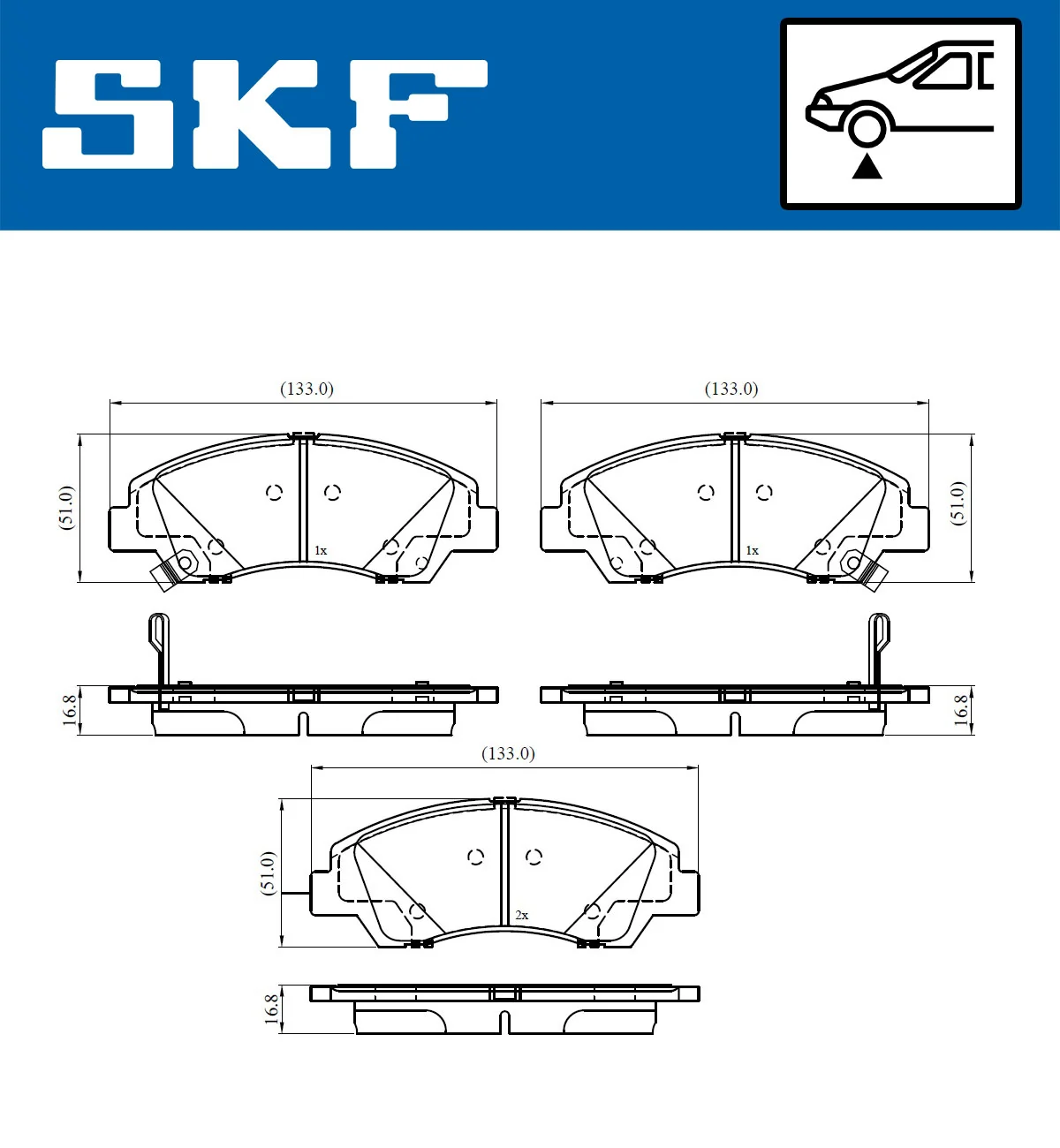 Brake Pad Set, disc brake VKBP 80386 A