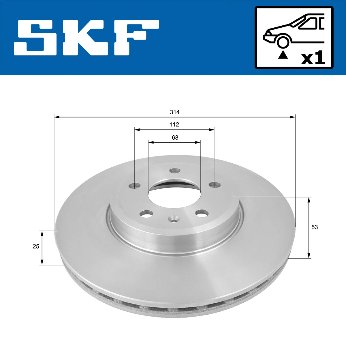 SKF VKBD 80024 V1 Brake Disc