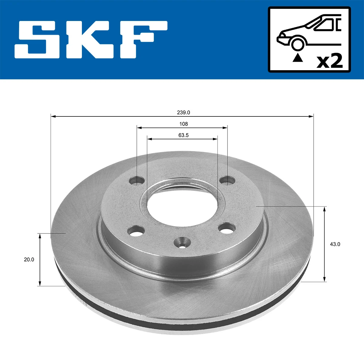 Brake Disc VKBD 80073 V2