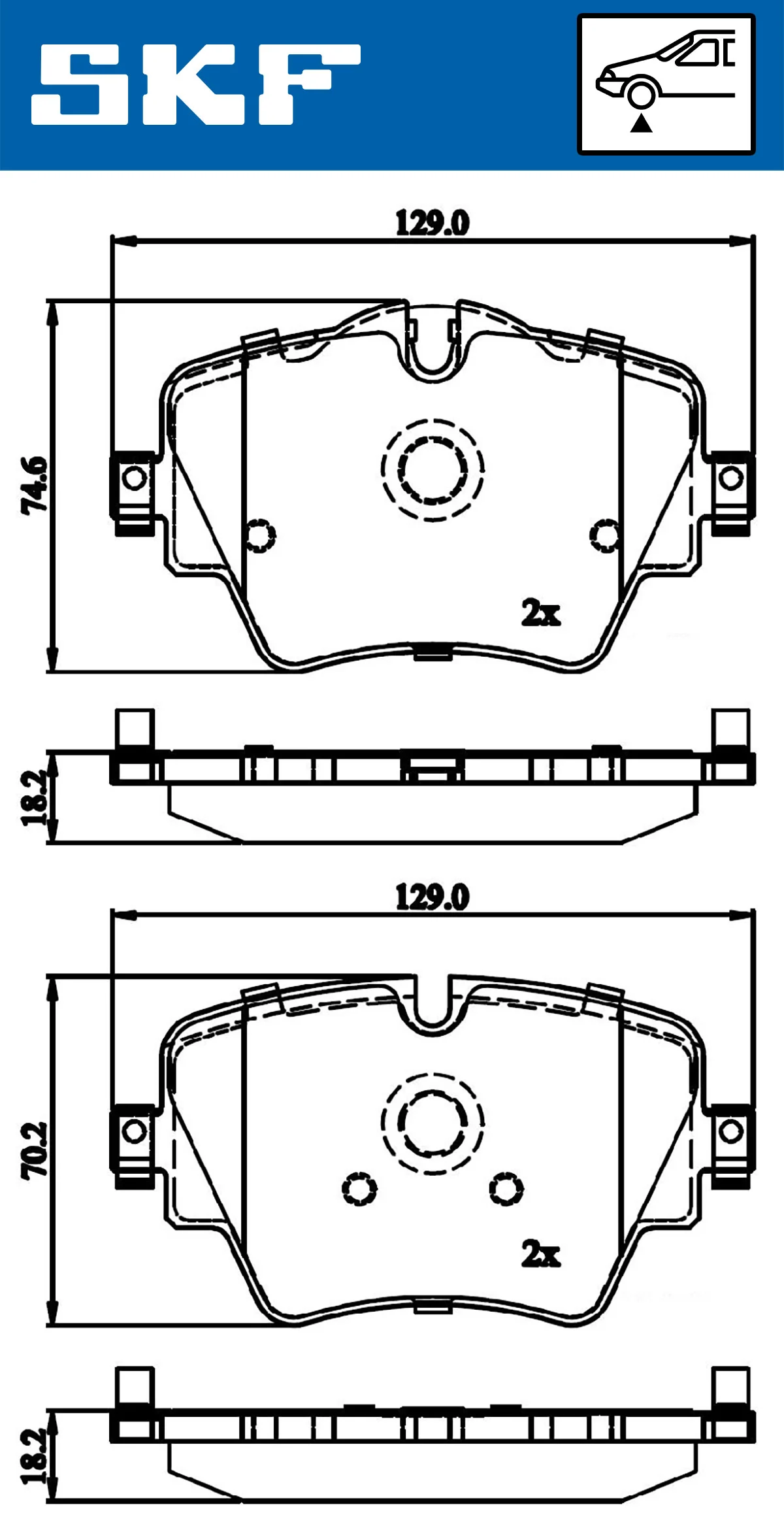 Brake Pad Set, disc brake VKBP 80132