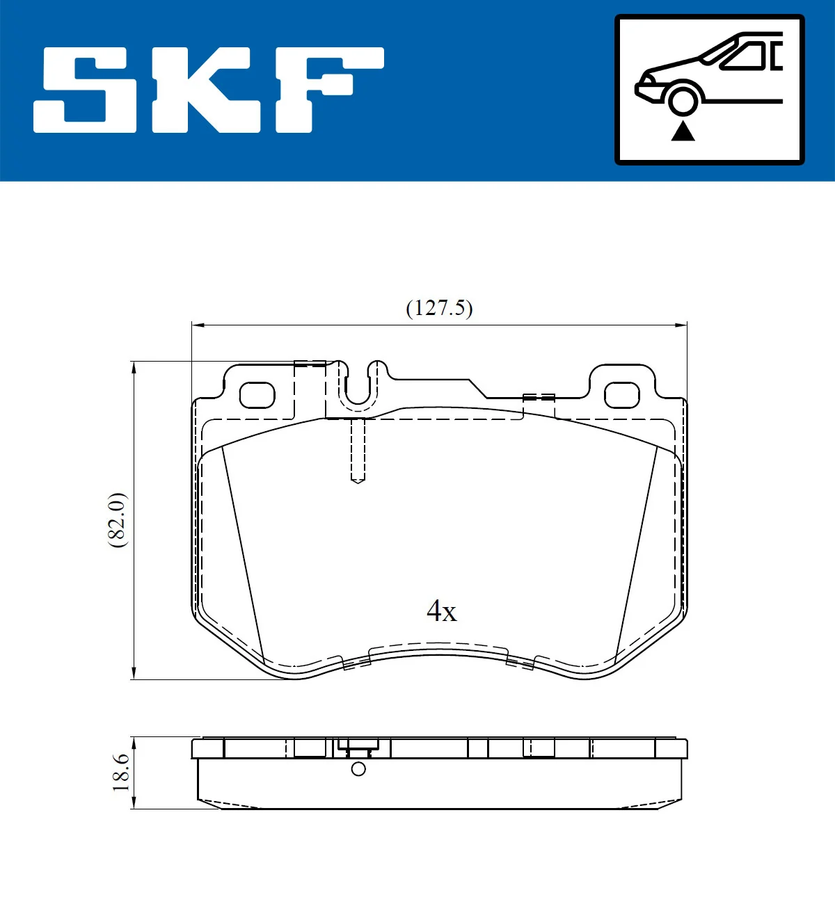 Brake Pad Set, disc brake VKBP 80287