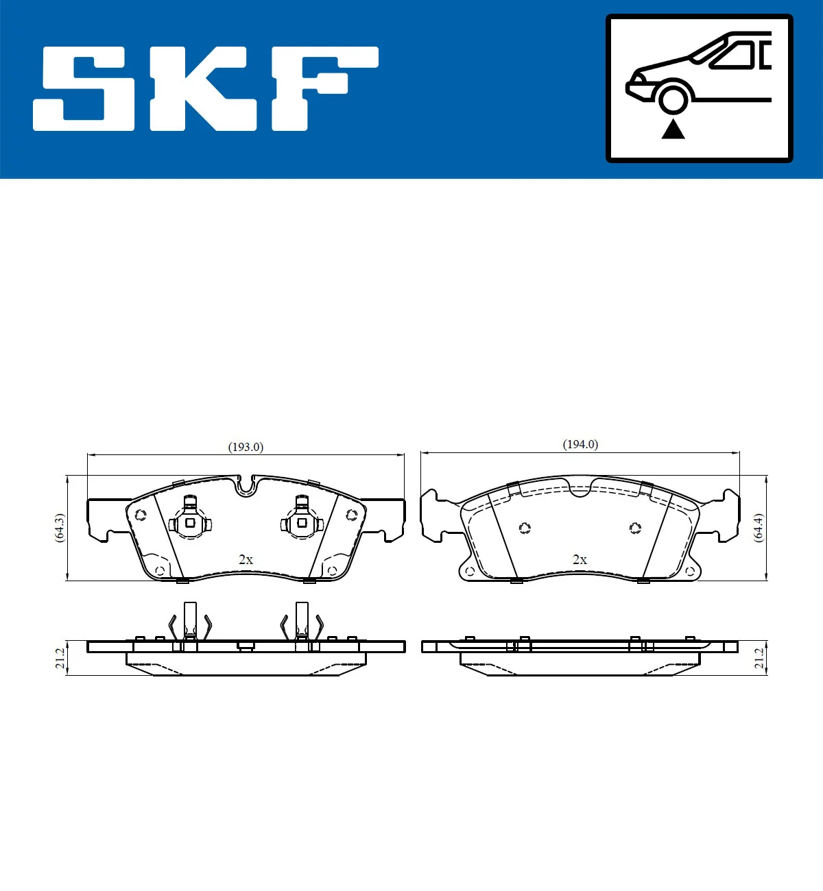 Brake Pad Set, disc brake VKBP 80389