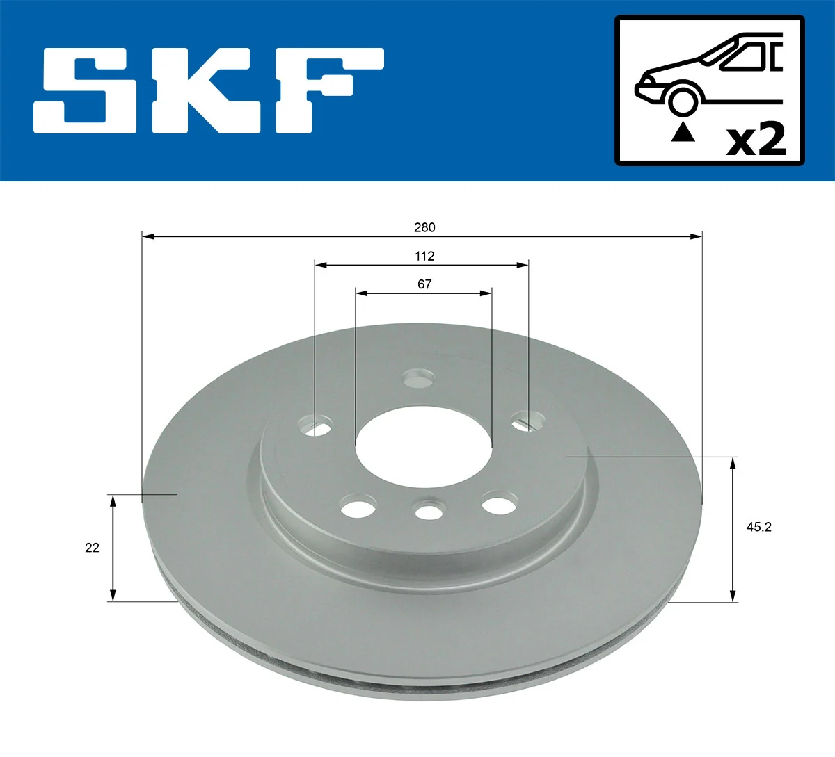 Brake Disc VKBD 80244 V2