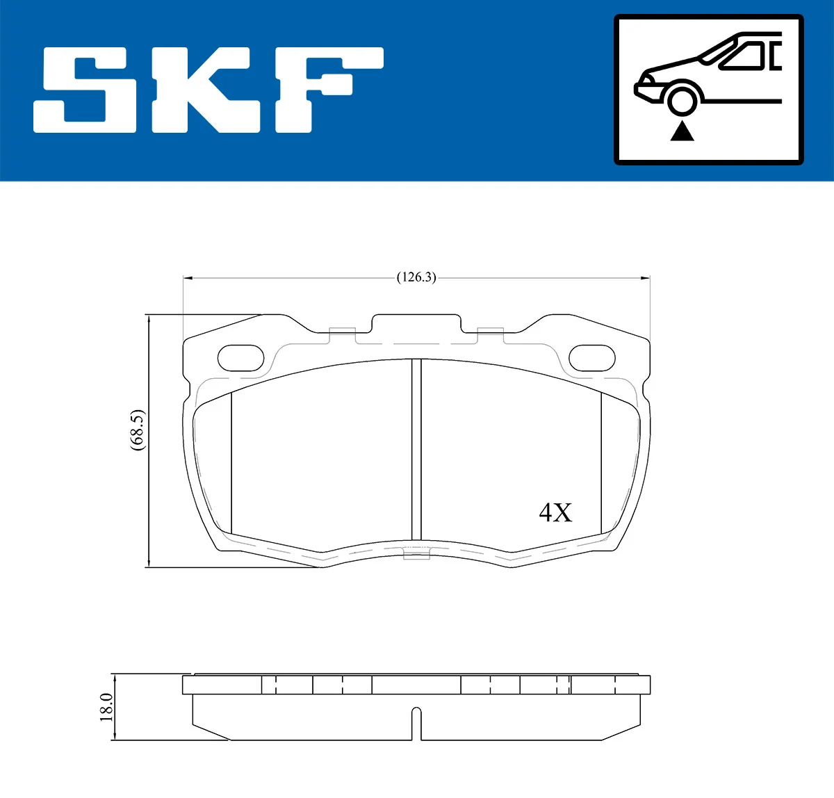 Brake Pad Set, disc brake VKBP 80435