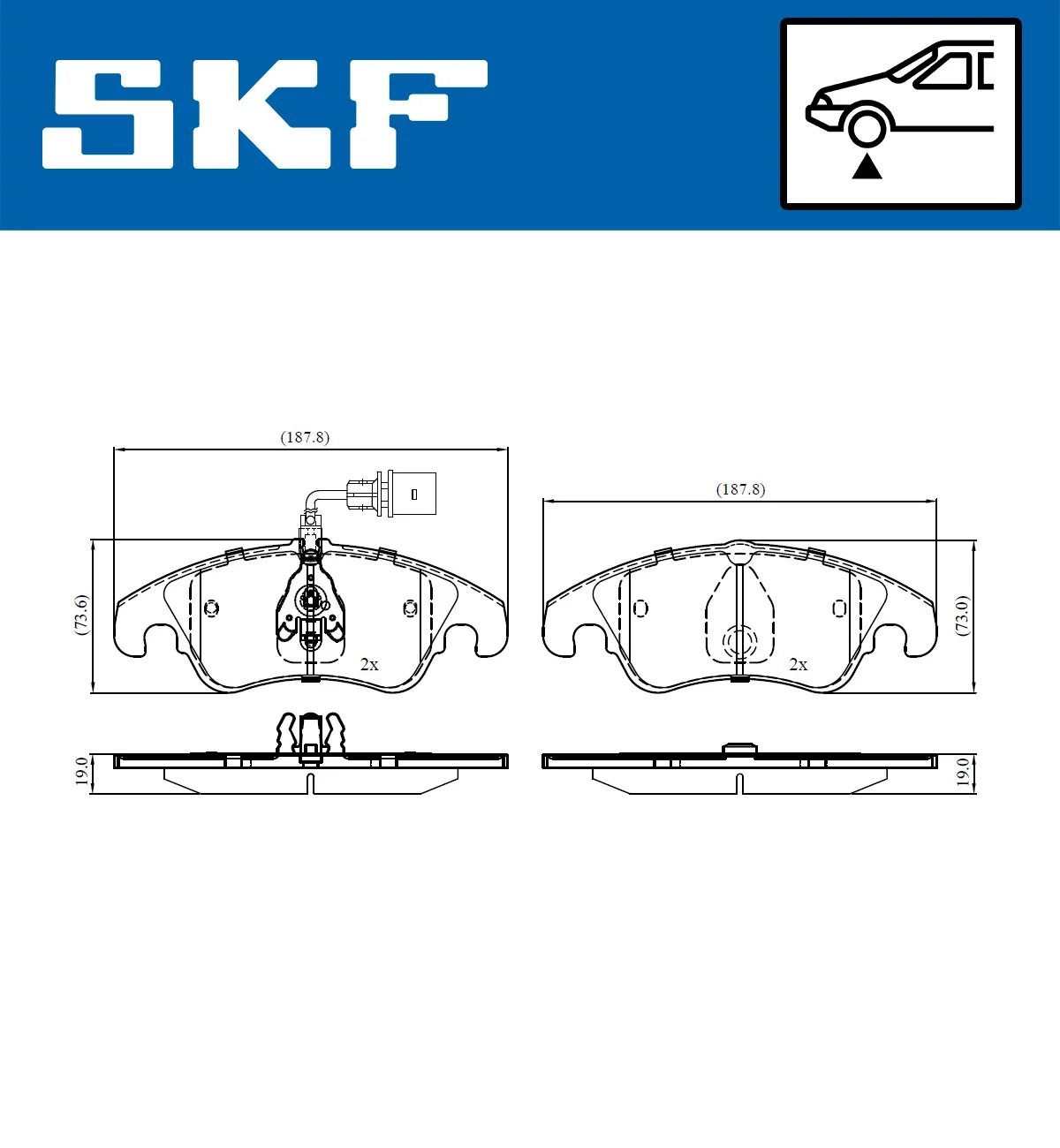Brake Pad Set, disc brake VKBP 80053 E