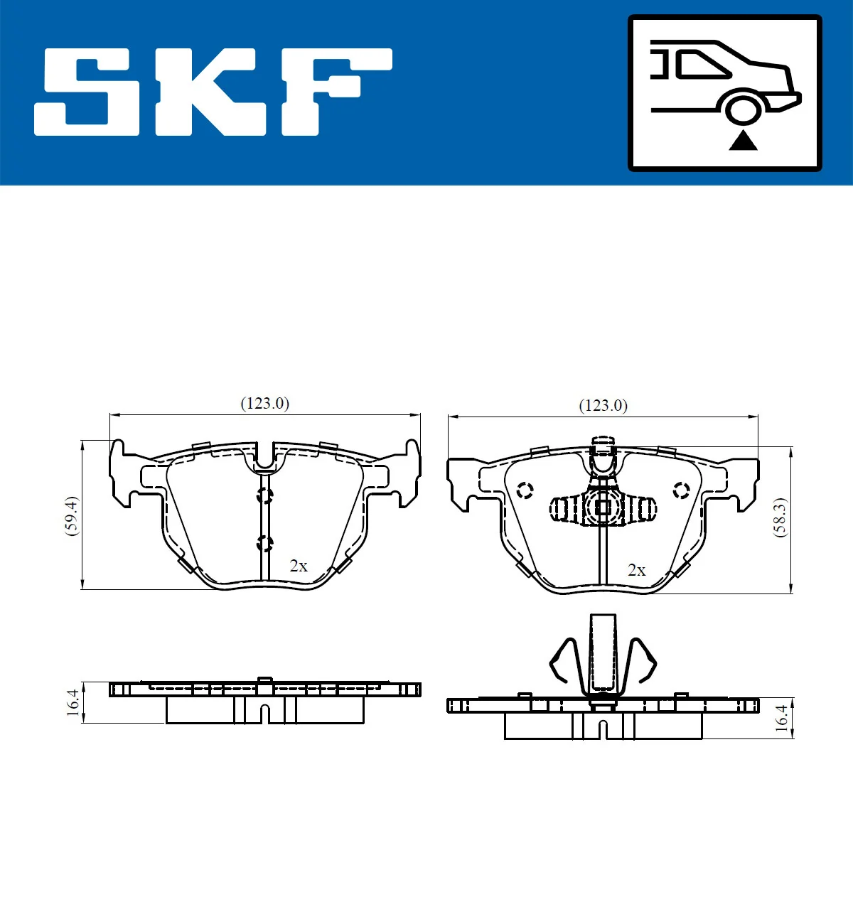 Brake Pad Set, disc brake VKBP 90372