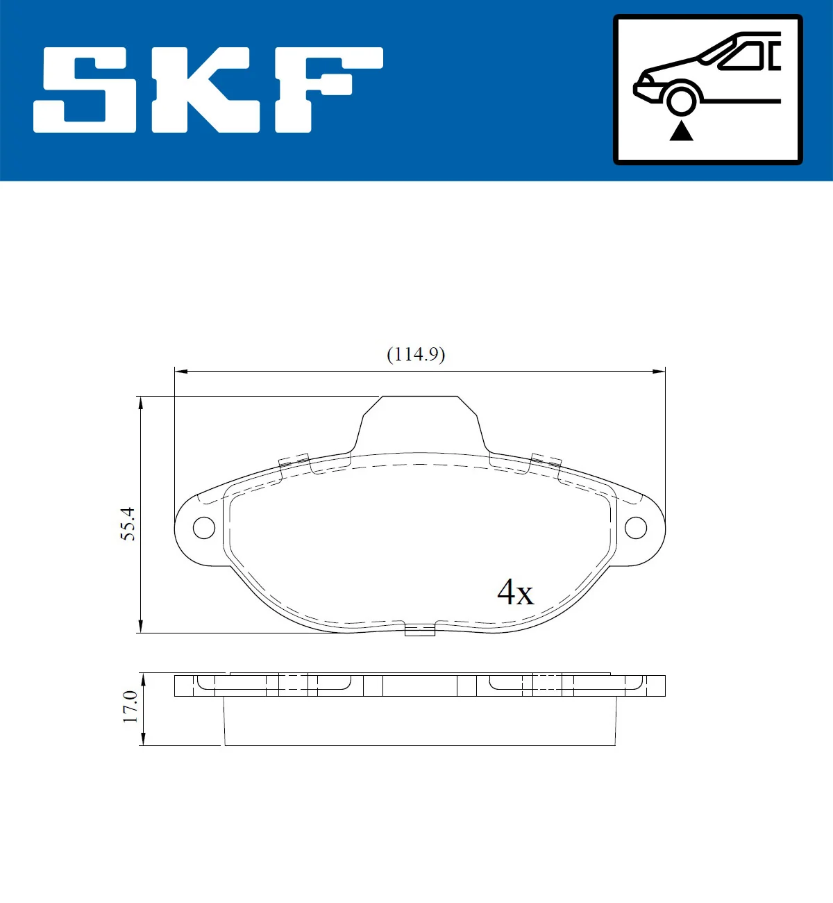 Brake Pad Set, disc brake VKBP 80087 E