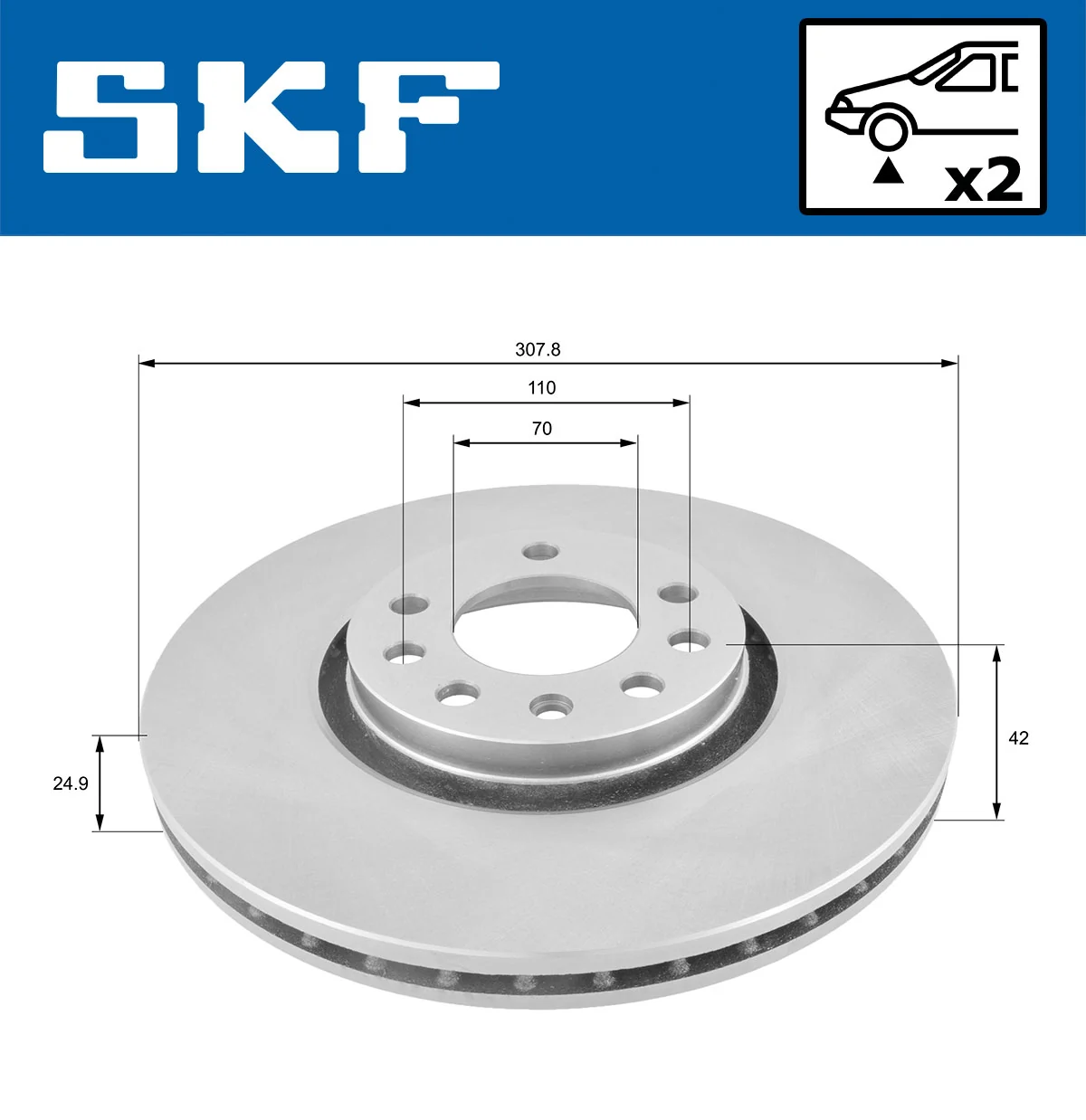 Brake Disc VKBD 80170 V2