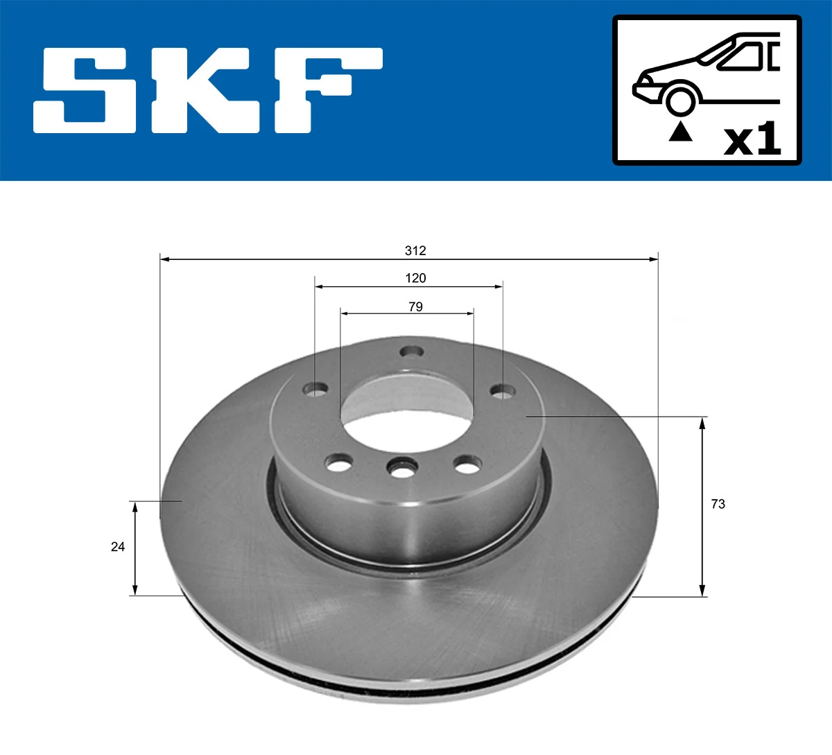 SKF VKBD 80039 V1 Brake Disc