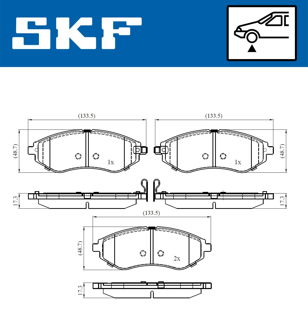 Brake Pad Set, disc brake VKBP 80460 A