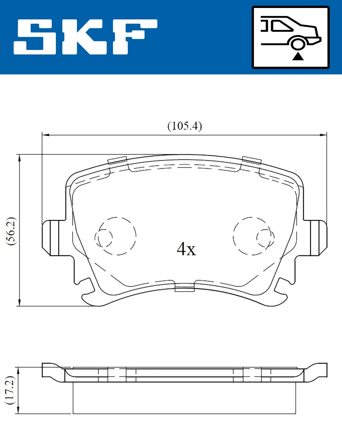 Brake Pad Set, disc brake VKBP 90014