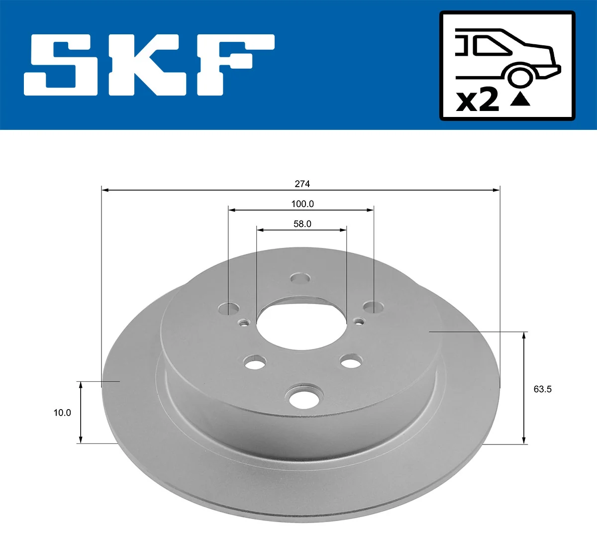 SKF VKBD 90508 S2 Brake Disc