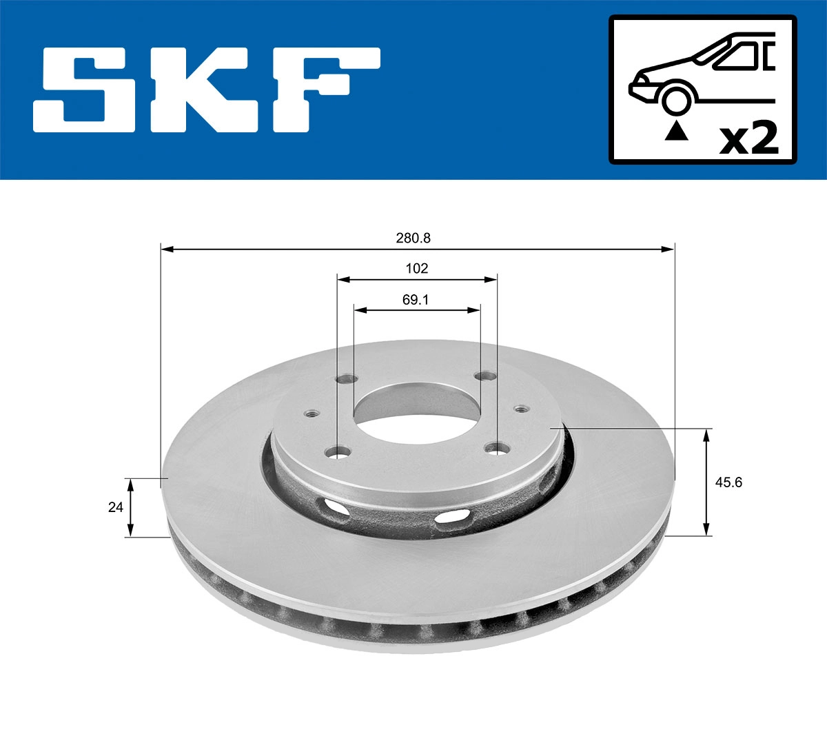 Brake Disc VKBD 80262 V2