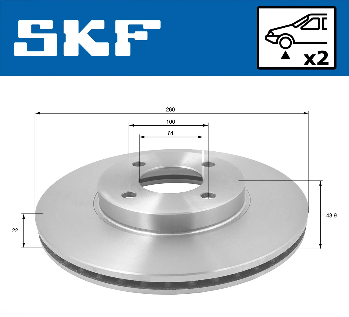 Brake Disc VKBD 80166 V2