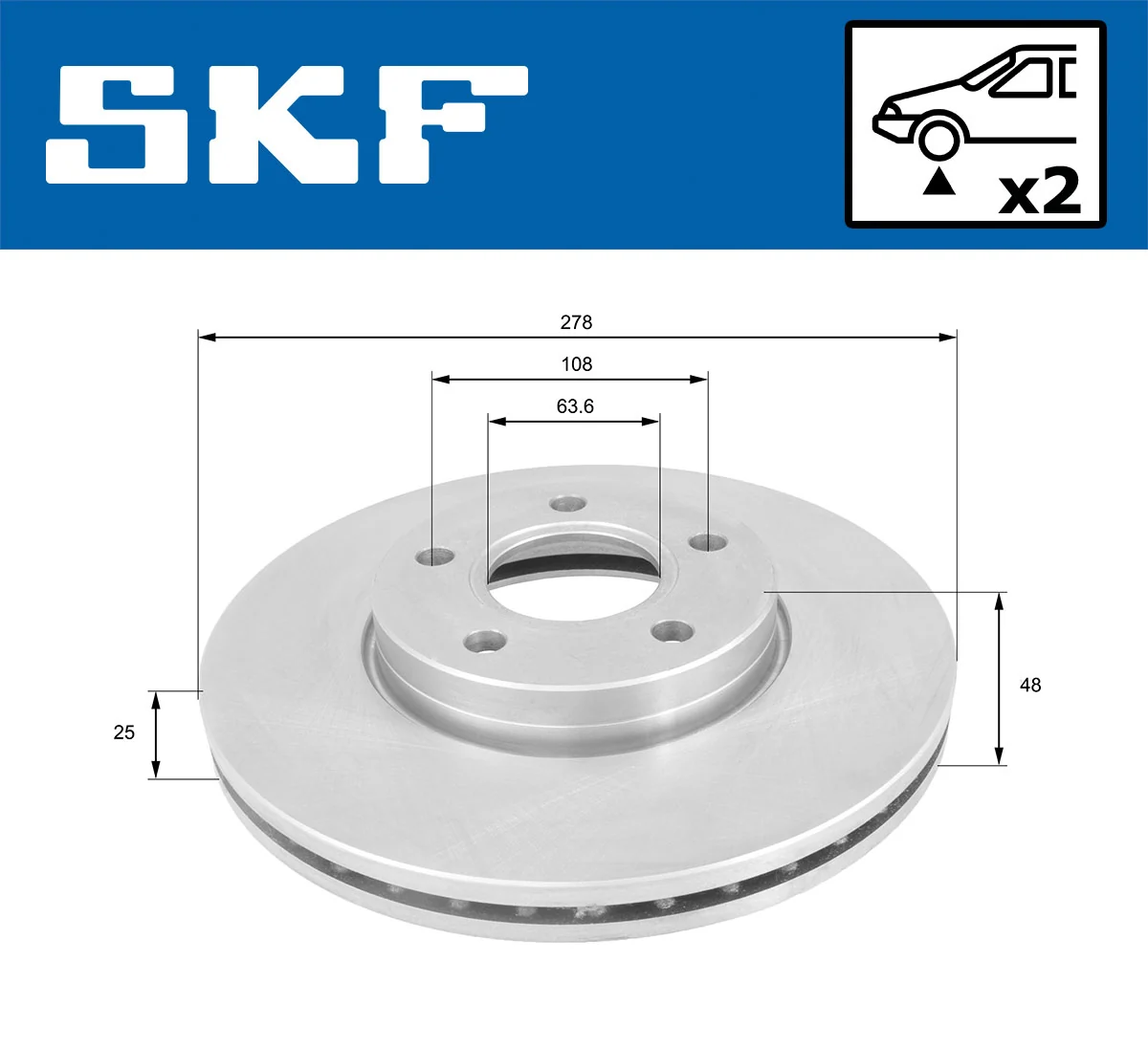 Brake Disc VKBD 80103 V2