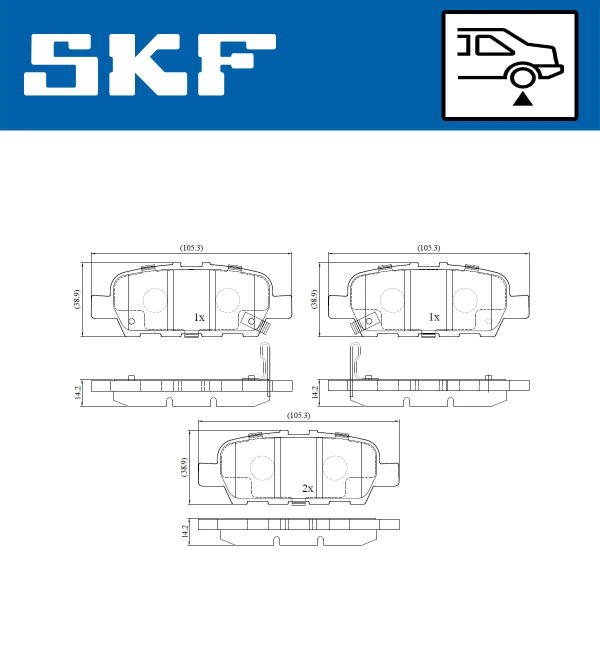 Brake Pad Set, disc brake VKBP 90204 A