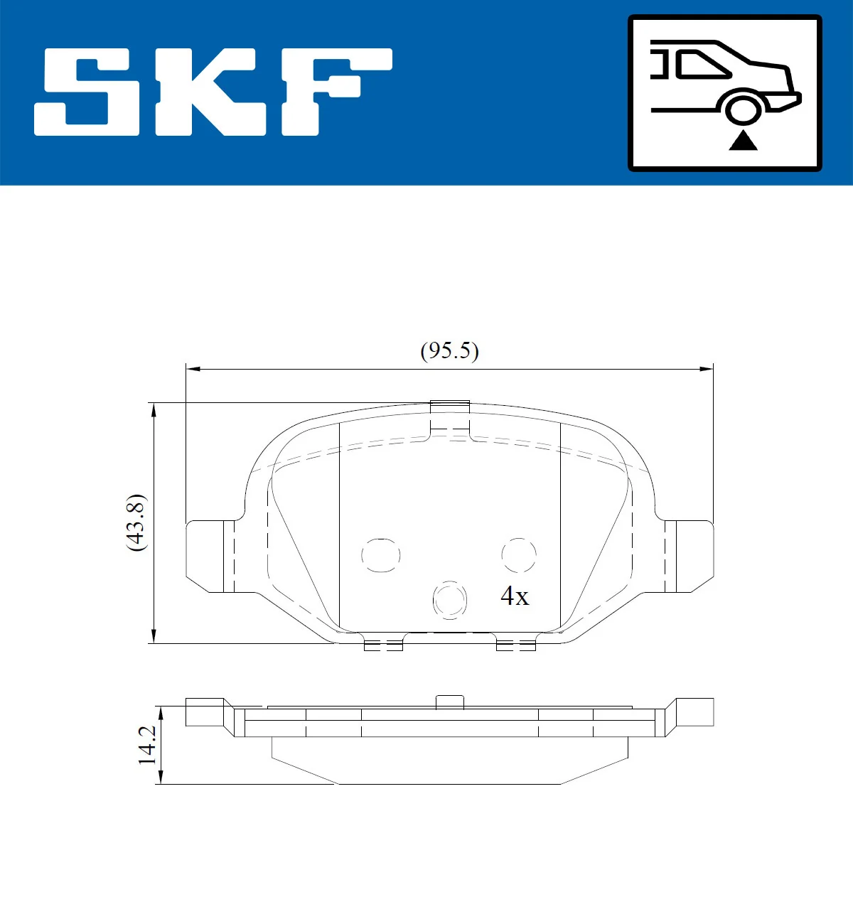 Brake Pad Set, disc brake VKBP 90414