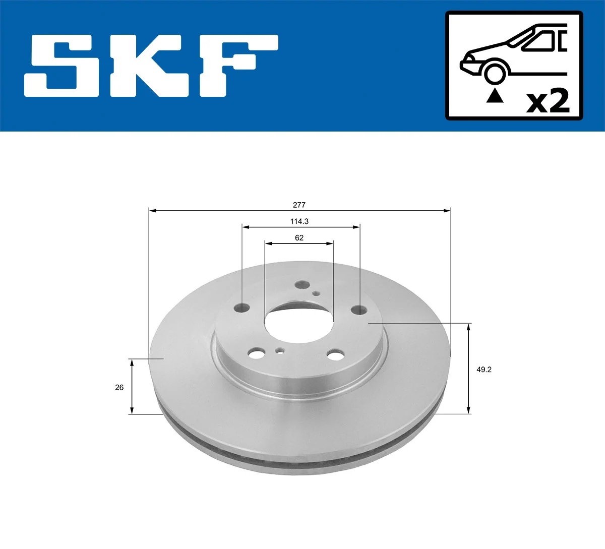 Brake Disc VKBD 80160 V2