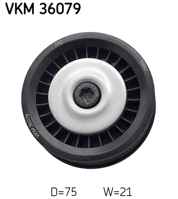 Deflection/Guide Pulley, V-ribbed belt VKM 36079